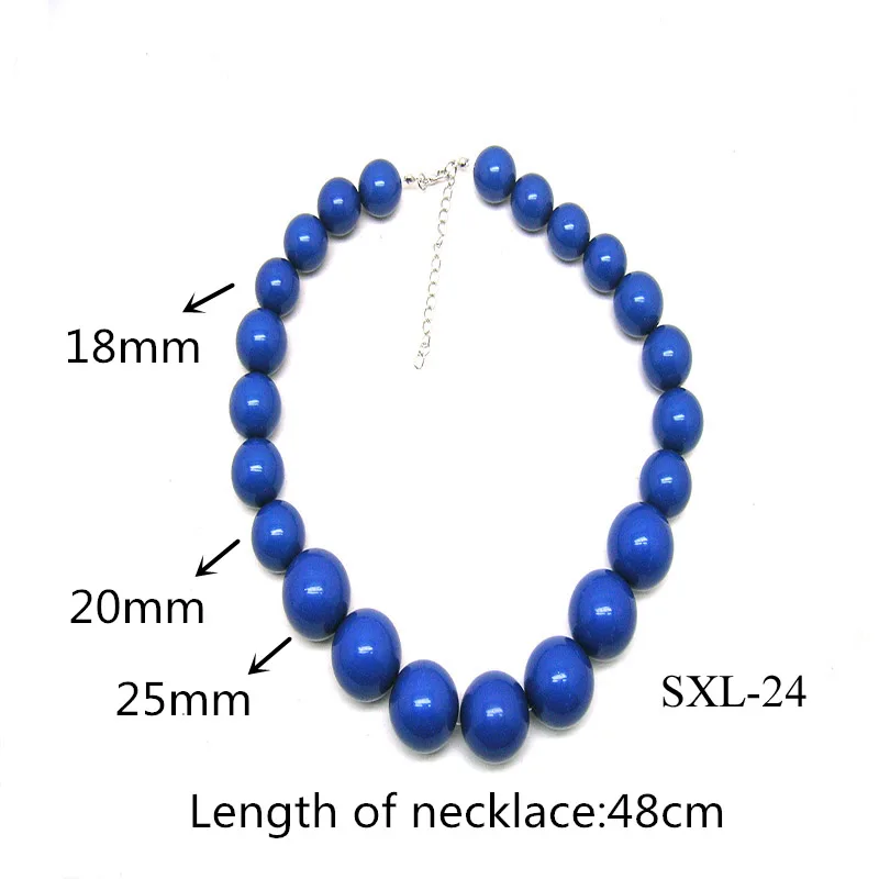 Два цвета ожерелье с акриловыми бусинами Трендовое для женщин|bead necklace|necklaces for