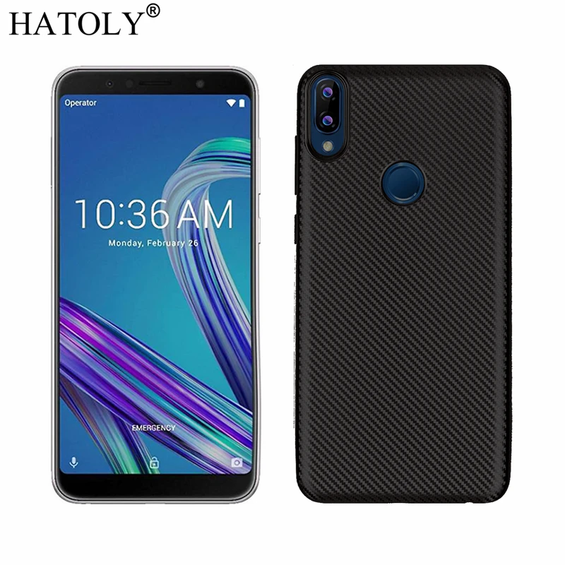 HATOLY для Fundas Asus Zenfone Max Pro(M1) ZB601KL Чехол Мягкий ТПУ/углеродное волокно задняя крышка для Zenfone Max Pro M1 ZB602KL X00TD