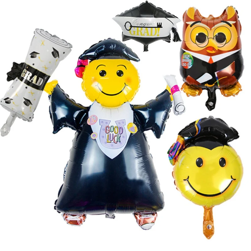 1 шт. Выпускной вечерние украшения смайлик доктор Алюминий пленка воздушные шары