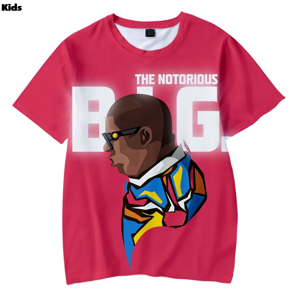 Известный B.I.G. Футболки для мальчиков Детская футболка в стиле Харадзюку