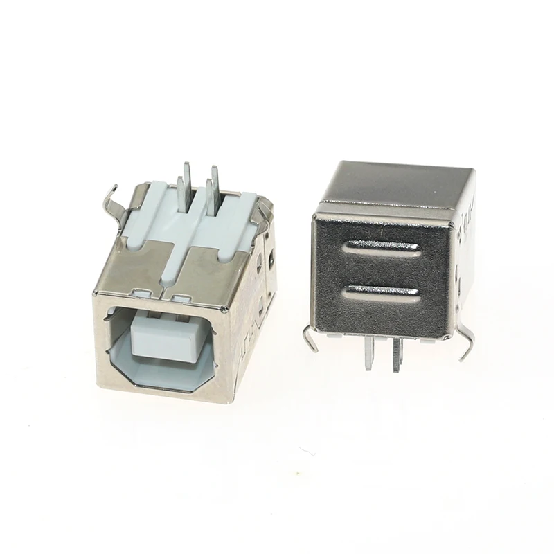 10 шт./партия Тип B женского 4-контактный DIP 12V 0.1A разъема USB принтер разъем холодной Пресс плоский Порты и разъёмы Jack штепсельная вилка электрический терминал