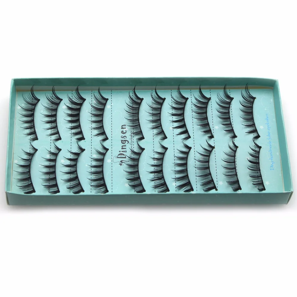 DINGSEN 50 пар lashes Natural Длинные Накладные ресницы тонкие наращивание ресниц макияж