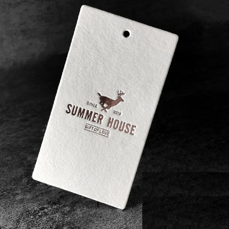 Заказная бирка для выбивания этикеток с печатью на заказ квадратные