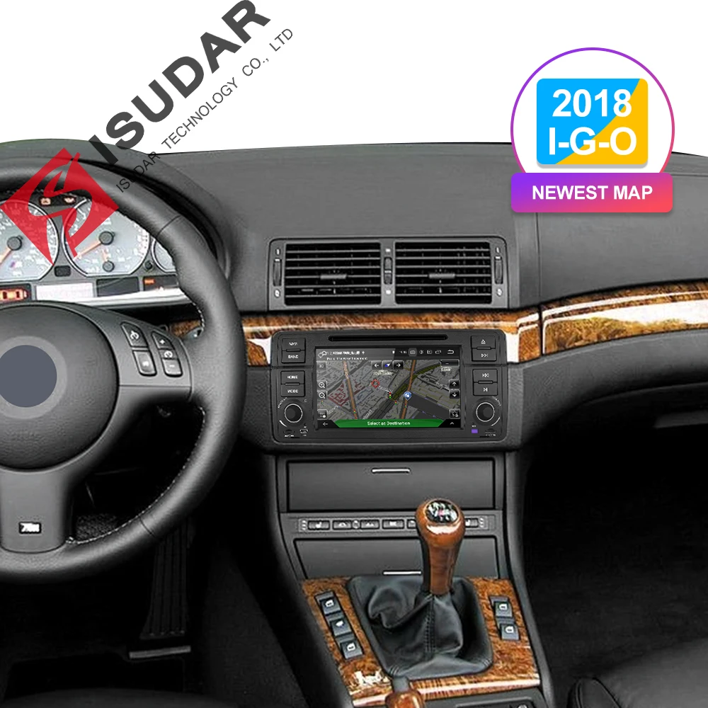 Isudar Автомобильный мультимедийный плеер Android 9 1 Din dvd для BMW/E46/M3/MG/ZT/Rover 75/320/318/325