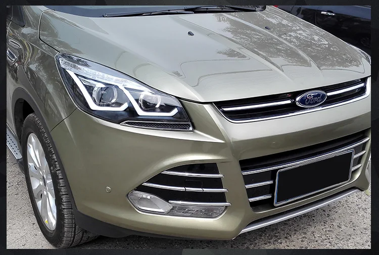 AKD автомобильный Стайлинг Головной фонарь для Ford Kuga фары- Escape светодиодный DRL D2H Hid Angel Eye сигнал Би ксеноновый луч