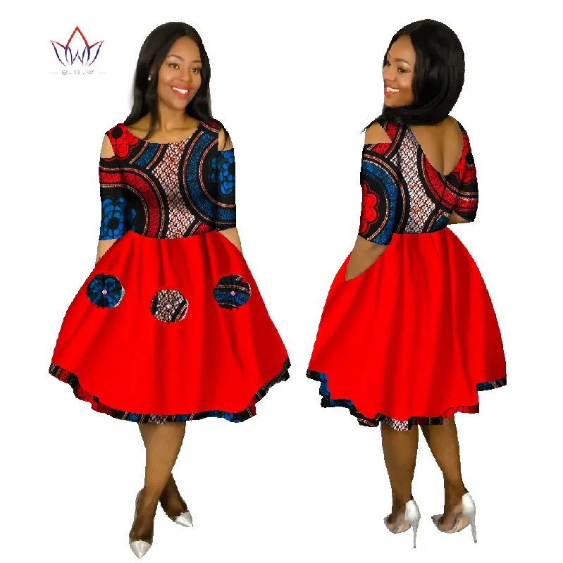 Летние платья плюс Размеры Для женщин модное платье 6XL Vestidos De Festa Longo одежда с круглым вырезом африка печати одежда brw WY1503