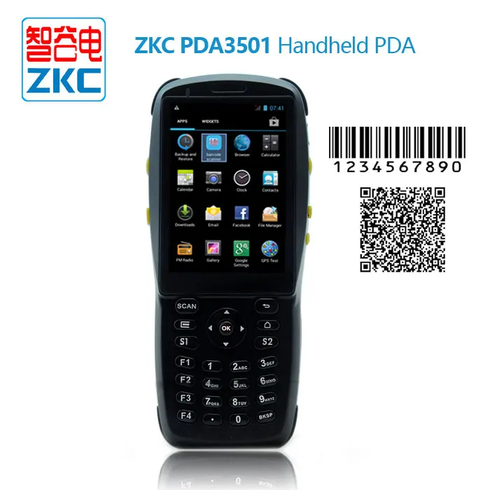 Сенсорный экран Ручной терминал Лазерный Сканер Штрих Кода Android 5 1/Android 6 0 сборщик