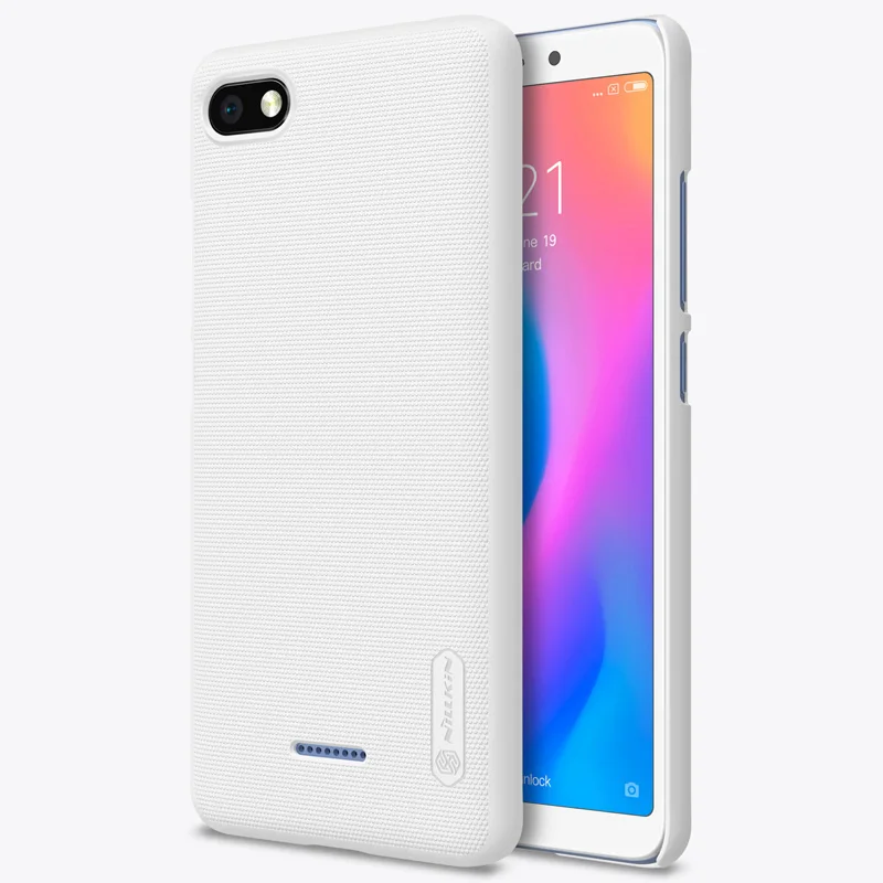 Бежевый Xiaomi Redmi 6A чехол Nillkin супер матовый защитный жесткий чехол задняя крышка Nilkin Xiaomi Redmi 6A чехол для телефона сумка+ протектор экрана - Цвет: Бежевый