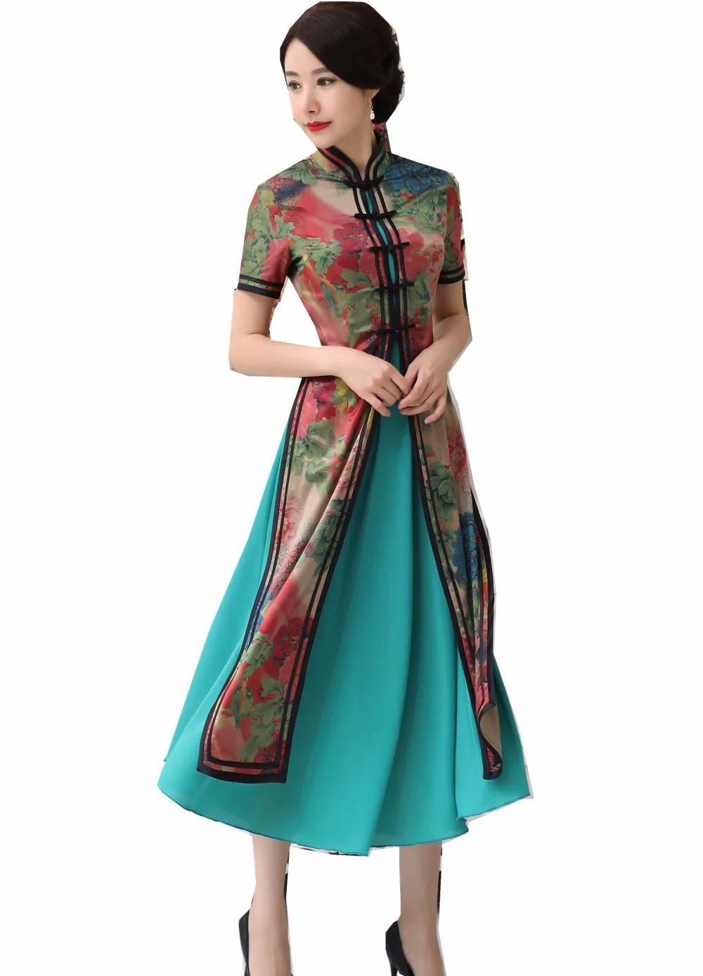 Китайская традиционная одежда для женщин вьетнамское длинное китайское платье