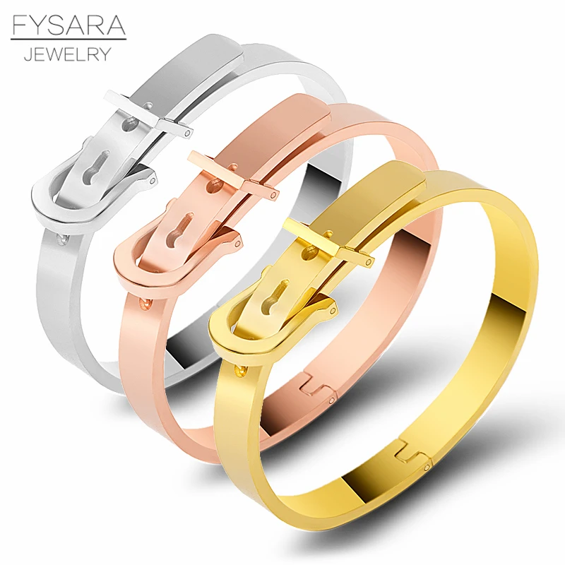 FYSARA из нержавеющей стали пряжки запястья браслеты для пояса модные мужчин и
