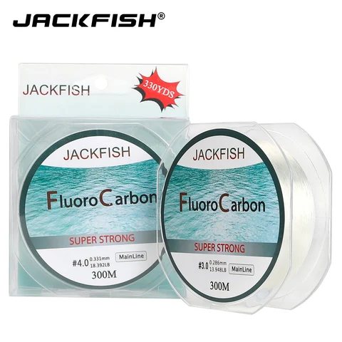 JACKFISH, фторуглеродная рыболовная леска, 300 м, 330yds, леска для поводка из углеродного волокна, для ловли карпа, рыболовные снасти