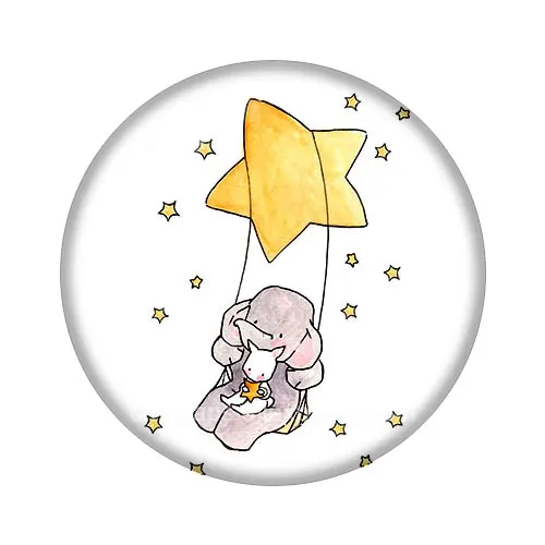 I Красивый милый слон из мультфильма 10 шт смешанный 12 мм/16 мм/18 мм/25 мм круглый стеклянный кабошон демонстрационный плоский задний делая результаты ZB1045 - Цвет: I
