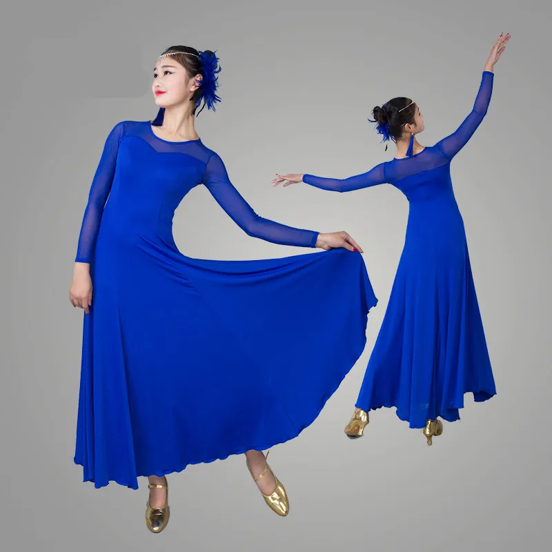 Женское платье для бальных танцев с длинным рукавом|smooth ballroom dance dresses|ballroom dress