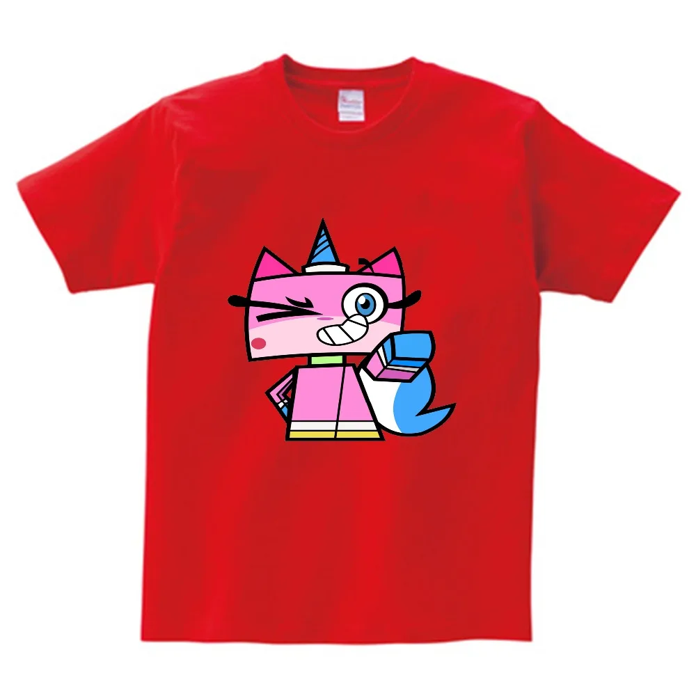Милые девушки цифровые печатные футболка Unikitty футболки с героями мультфильмов