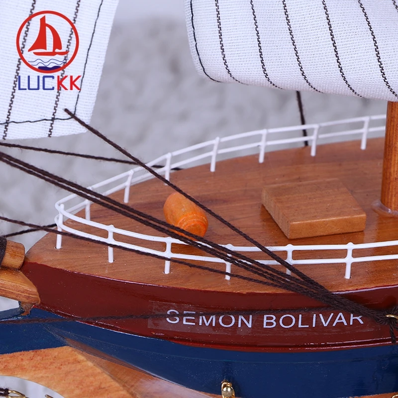 LUCKK 70 60 CM Simon Bolivar DIY Wooden Model Ships Creative Home Interior Wood Decoration Accessories Crafts Mediterrean Style | Дом и сад