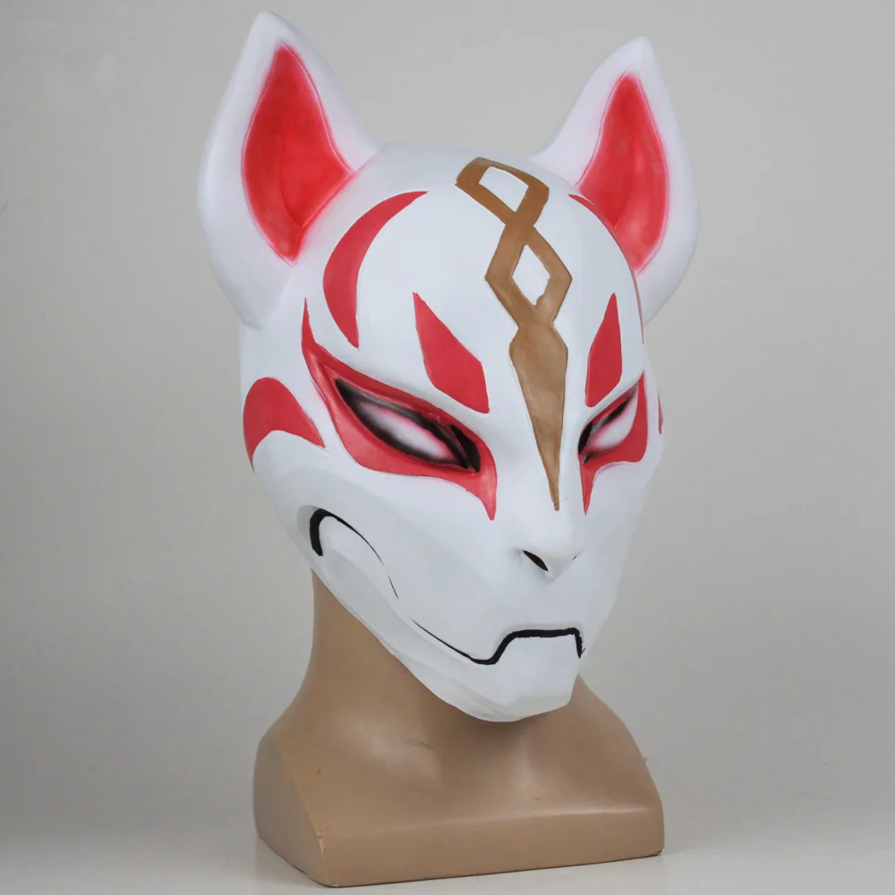 Горячая игра дрейф Косплей лиса Вечерние Маски Kitsune полная голова для взрослых