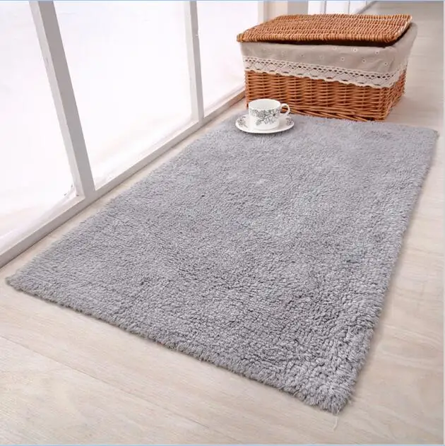 Light Gray Хлопок, коврик для ванной, противоскользящий, коврик для двери, высокое качество, коврик для ванной комнаты, супер Коврик для двери, подстилка для окна, диван и прикроватный коврик, ковер - Цвет: Light Gray
