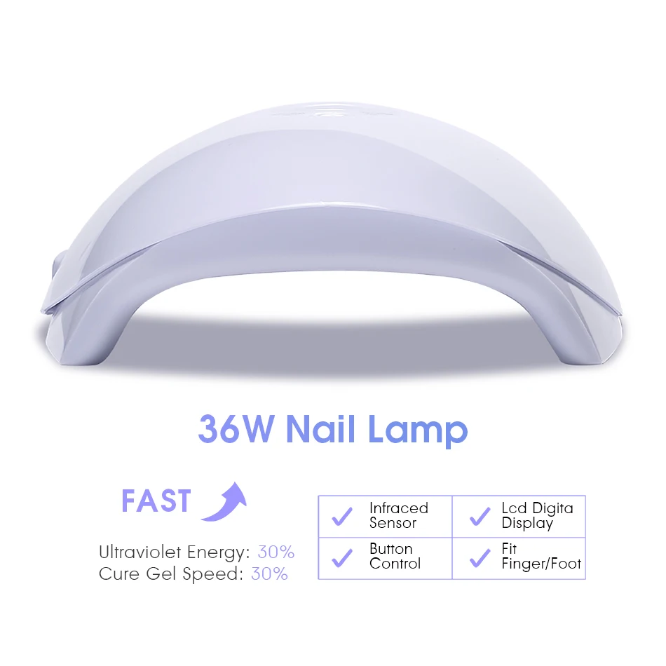 Новый Nail лампа для маникюра 36 W Сушилка ногтей УФ-светодиодная фотополимеризации
