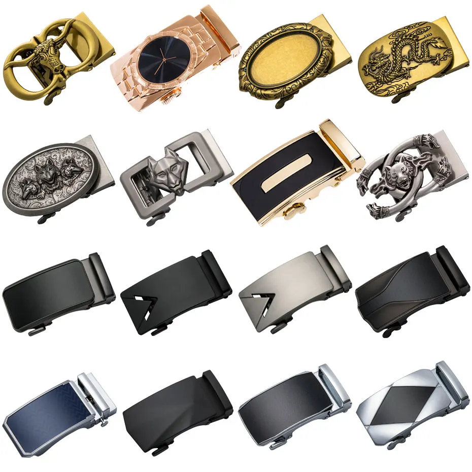

DK-2107 Luxury Vintage Designer Belt Buckles for Men Animal Gold Metal Automatic Belt Buckles for 3.5cm wide Jeans leather belt