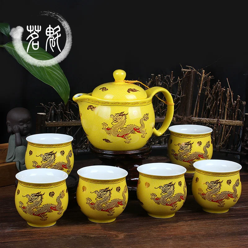

Ceramic Tea Set,Blue and white porcelain KungFu Teapot and teasets