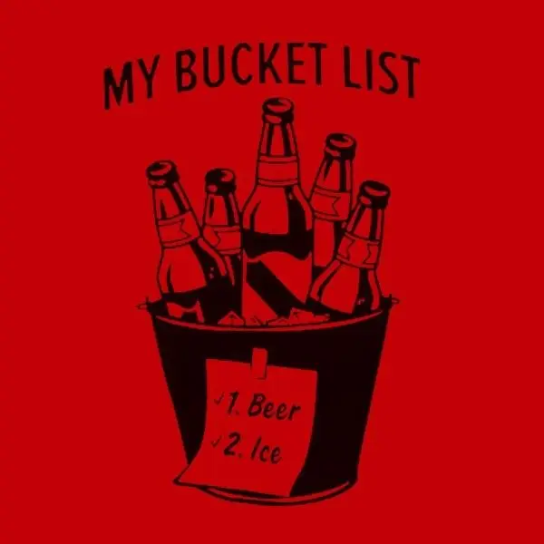 Модная мужская футболка бесплатная доставка новинка MY BUCKET LIST: Beer & Ice Shirt и