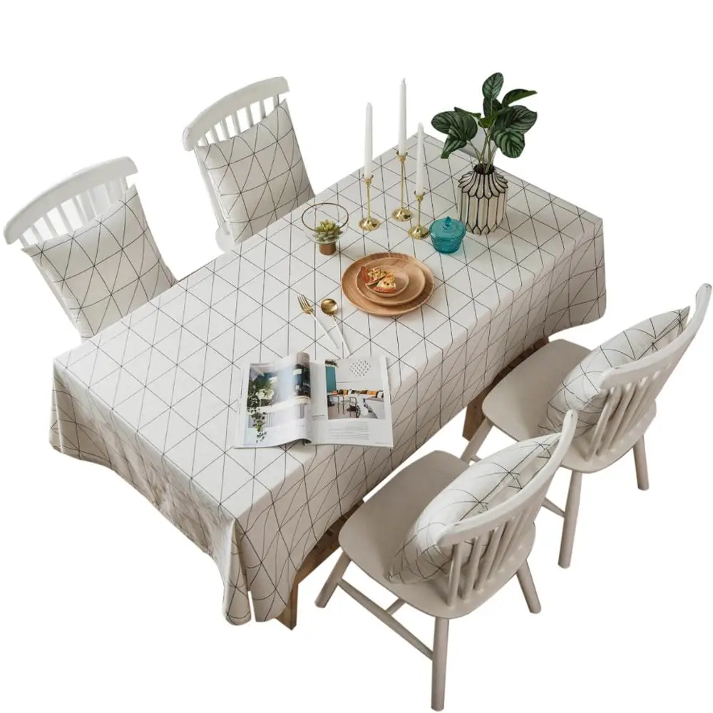 Простой дизайн Linellae скатерть с принтом мягкая для ужина чайного столика