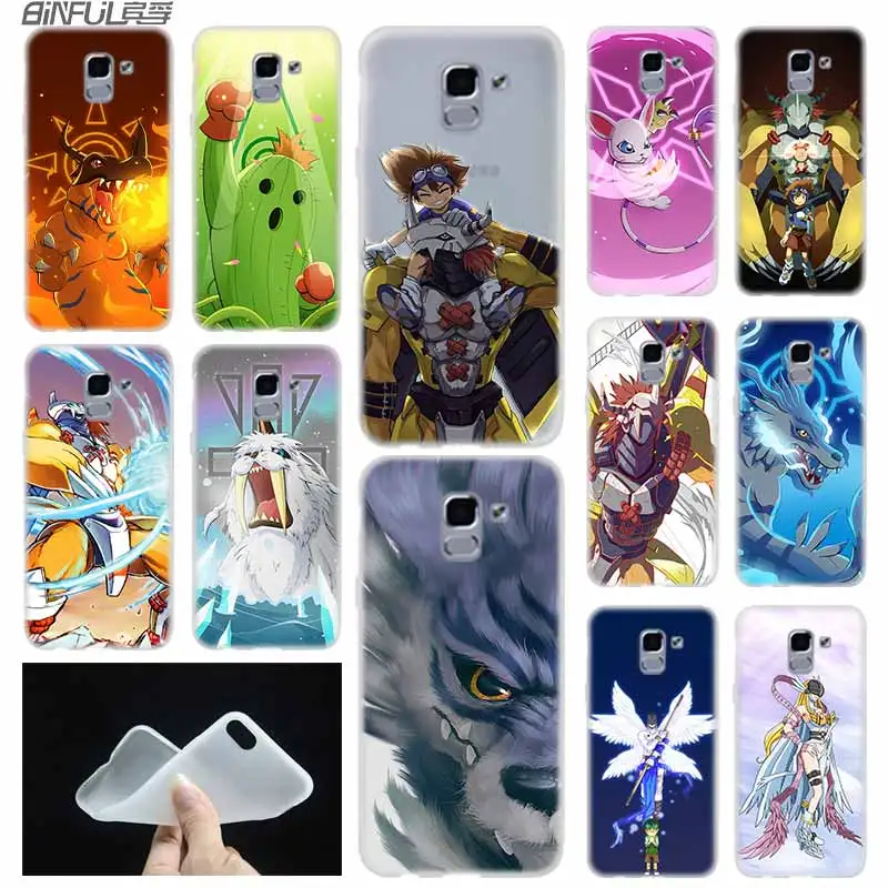 Чехол Digimon из силикона и ТПУ с японским аниме для Samsung Galaxy J6 J8 J3 J5 J7 J4 J2 J1 Plus 2018 2016 2017