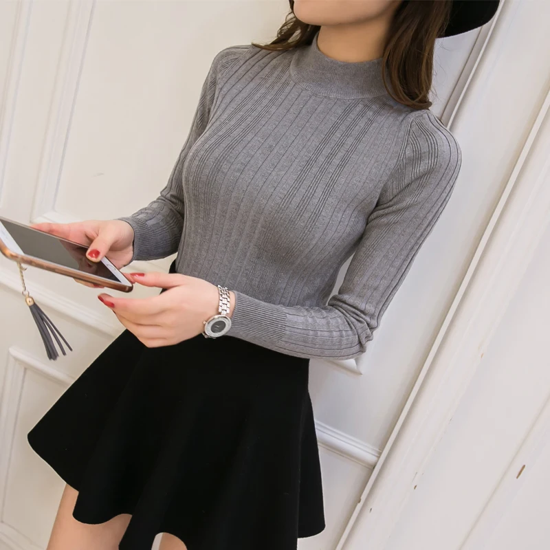 OHCLOTHING New 2017 Autumn Winter Women Sweaters Pullovers Turtleneck Knitted Outerwear Pullover Tops Cashmere Sweater | Женская одежда