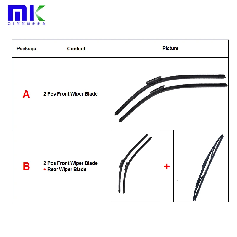 Щетки стеклоочистителя MIKKUPPA для Citroen C4 Grand Picasso 2008 2009 2010 2011 2012 2013|wiper blade|rear wiper