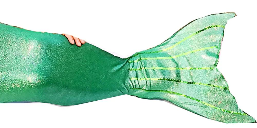 Хвост русалки для купания + Бикини Топ монофиновый Блестящий Купальник девочек и