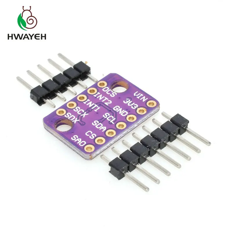 HWAYEH BMI160 GY 6 axis Rate Gyro Gravity модуль датчика акселерометра IIC I2C SPI протокол связи 3