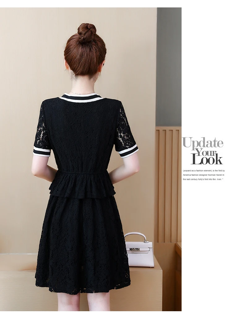 womens ladies 2019 summer v-neck lace peplum big plus size L-5XL XXL XXXL 3XL XXXXL 4XL slim Casual party office work wear dress | Женская