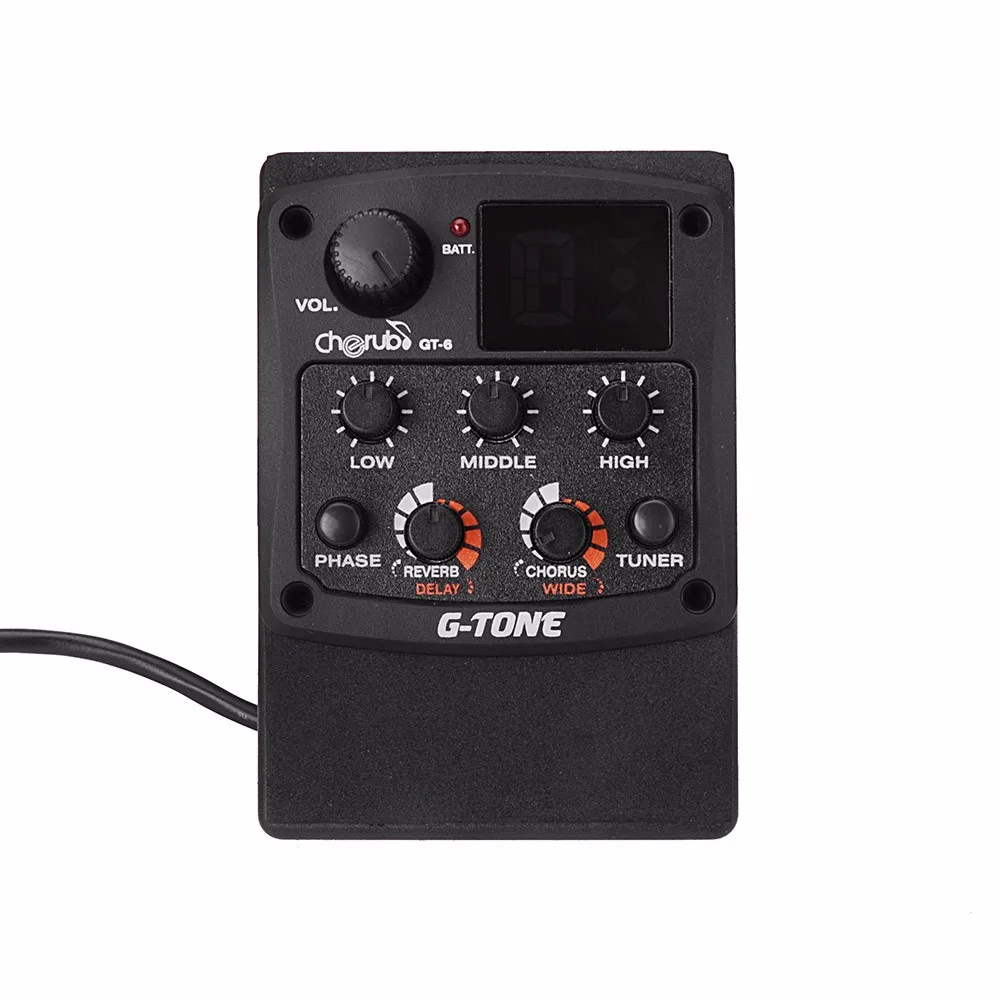 Акустическая гитара Cherub GT 6 G Tone Preamp Piezo Pickup LCD тюнер с обратной