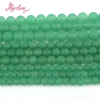 6810mm frost round beads green aventurine stone beads for diy necklace bracelats earring jewelry making 15 free shipping
