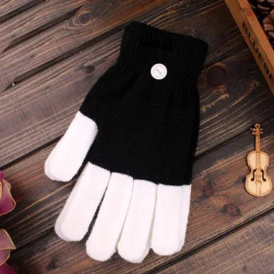black 1 шт., уникальный светодиодный светящийся перчатки, светящиеся пальцы, светящиеся яркие скелетоны, перчатки для танцев, Клубные реквизиты, вечерние принадлежности - Цвет: black