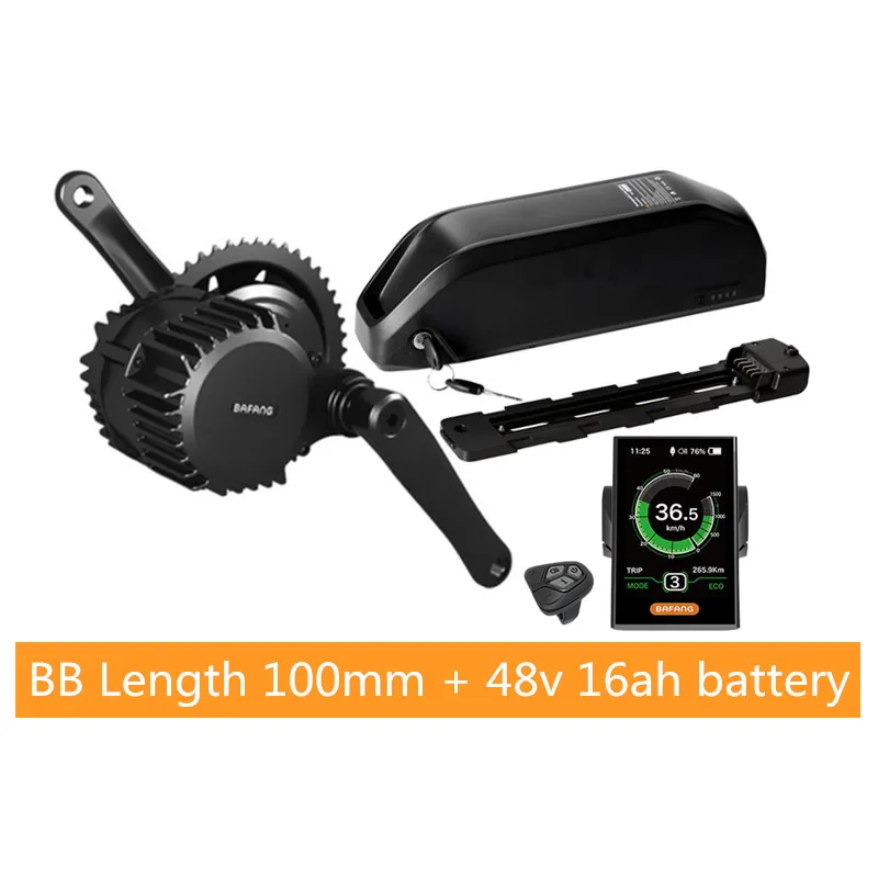 100mm 48v 16ah EU US RU No tax Bafang BBSHD mid drive 48 в 1000 Вт комплекты электродвигателей для электровелосипедов с 48 в 52 в 17.5ач литий-ионная аккумуляторная батарея для электровелосипеда - Цвет: 100mm 48v 16ah