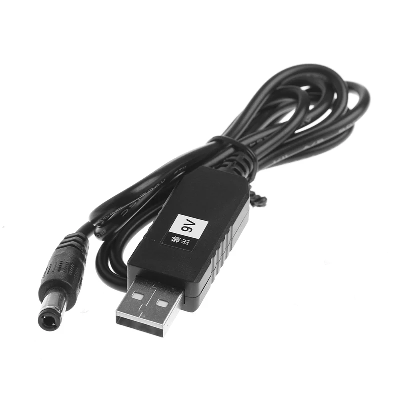 USB DC 5V DC/DC 9V 2,1x5,5 мм Мужской повышающий конвертер Кабель-адаптер для беспроводной маршрутизатор