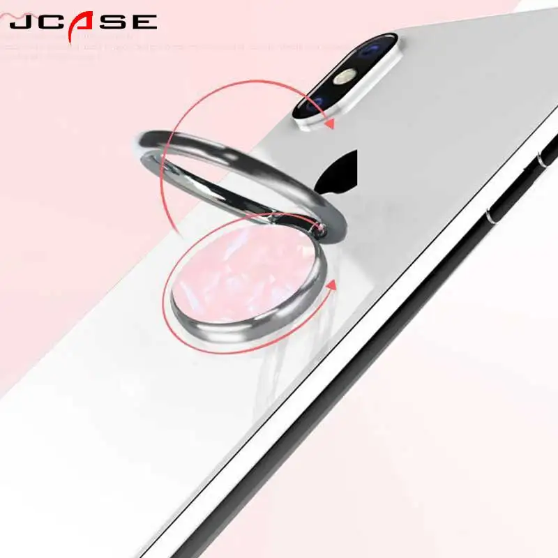 JCASE круглая металлическая оболочка кольцо на палец подставка для смартфона