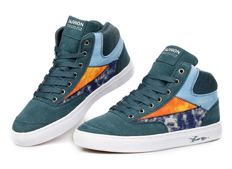 High quality guarantee the suede breathable tide korean shoes high top lovers wholesale and retail | Обувь