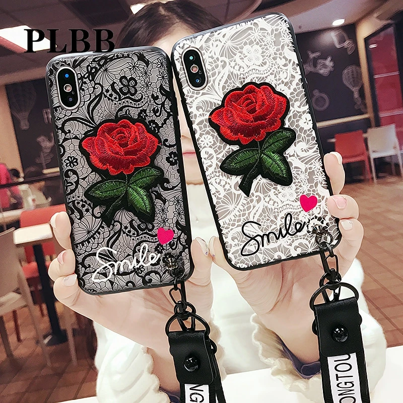 Модный чехол PLBB для девочек iPhone 6 6S Plus 7 8 X жесткие чехлы телефона из поликарбоната