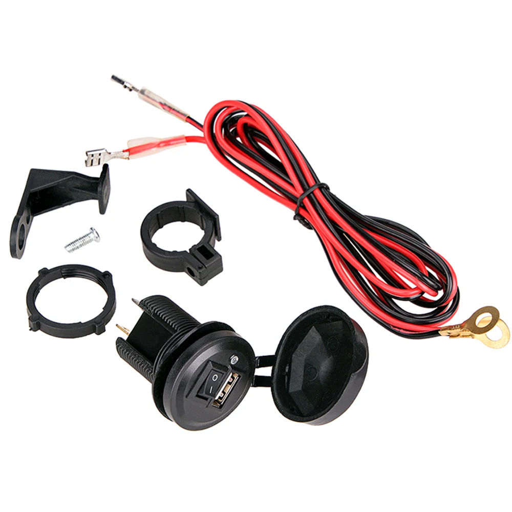 2 12V 24V USB Водонепроницаемый мотоцикл розетка с переключателем мотоцикл Зарядное устройство 5V 2.1A прикуривателя адаптер для мобильного телефона Z2 - Цвет: 2