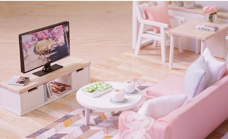 Cutebee кукольный дом мебель миниатюрный кукольный домик DIY миниатюрный дом комната коробка театр игрушки для детей наклейки DIY кукольный домик E
