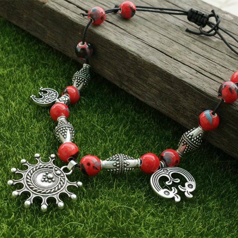 1pcs Viking Jewelry Clothes For Ladies Boob Bling Pendant Simple Ceramics Slavic Lunula Making Women | Украшения и аксессуары