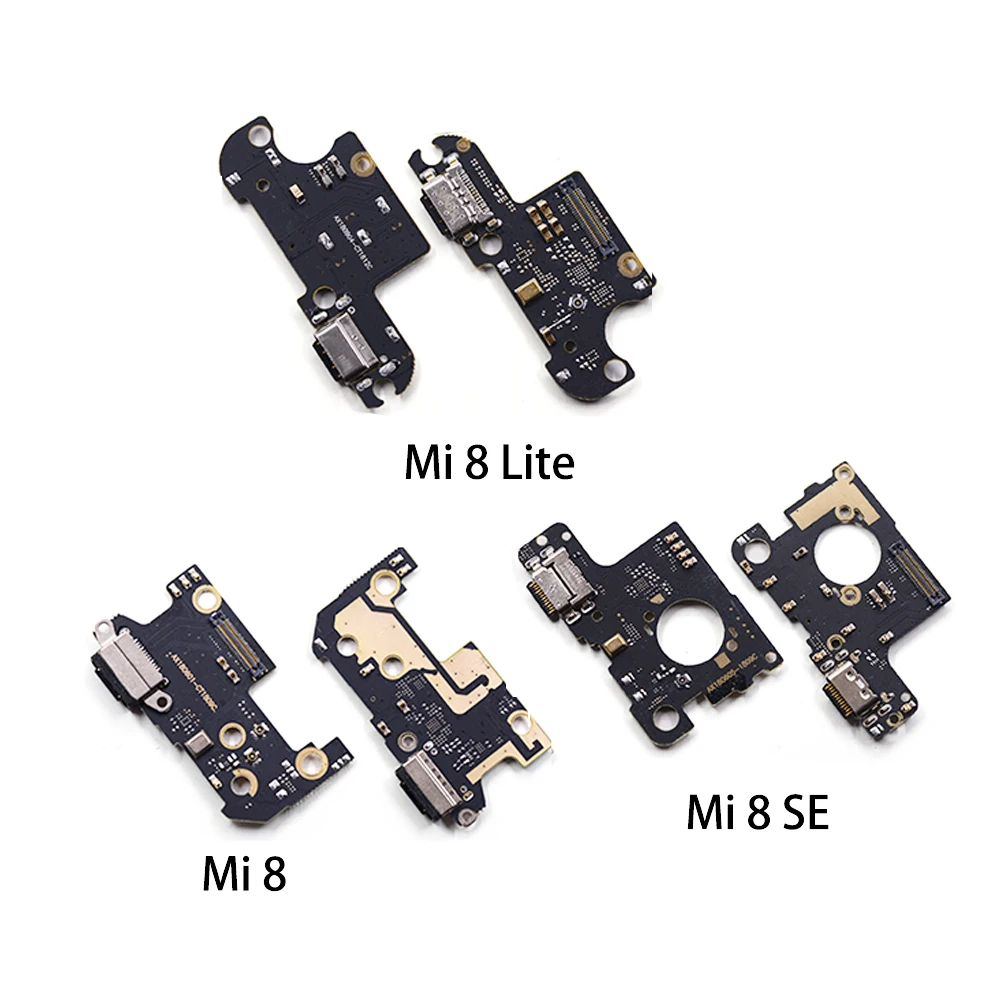 Для xiao Mi 8 Lite Mi8 Mi8SE зарядка через usb Порты и разъёмы Зарядное устройство платы гибкий кабель, сменные детали