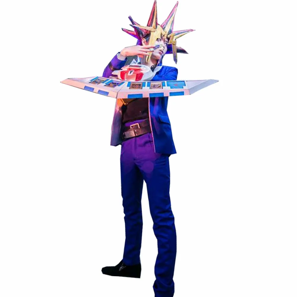 2018 пользовательский размер Yu-Gi-Oh! Юги Муто Косплей Костюм (без оружия) |