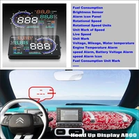 car hud safe drive display for citroen c3 picasso c4 head up display hud driving speed alarm auto accessories universal