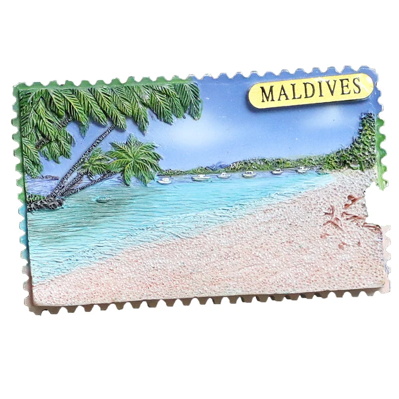Гавайские Maldives сувениры пляж Sunrise View смолы магнитный холодильник магнит путешествия кухня украшение дома холодильник стикер 3D