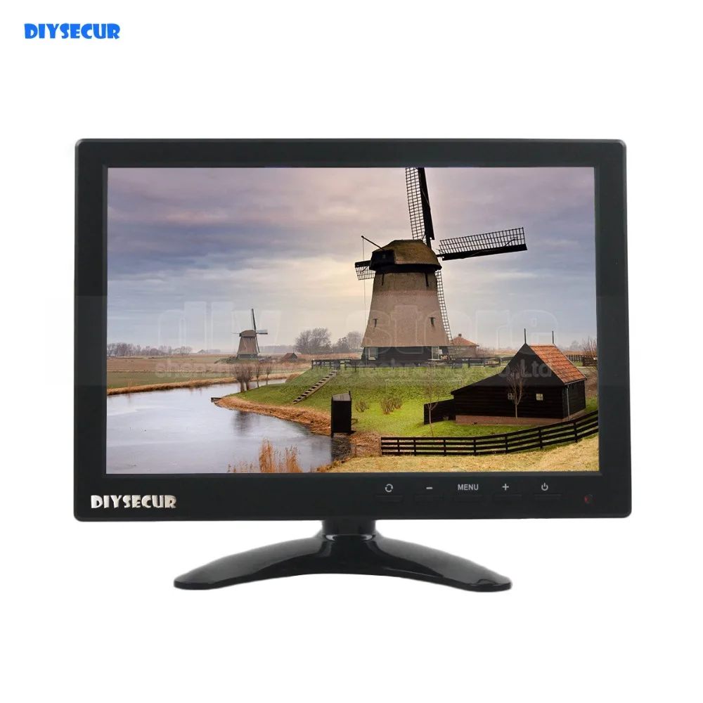 10 1 дюймовый TFT ЖК HD монитор DIYSECUR со встроенным динамиком с входом BNC / AV VGA HDMI 1280x800