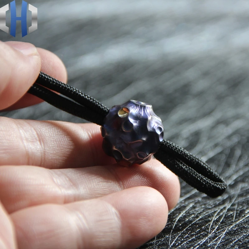 Ручной резной титановый сплав космический камень EDC метеорит нож Подвеска DIY