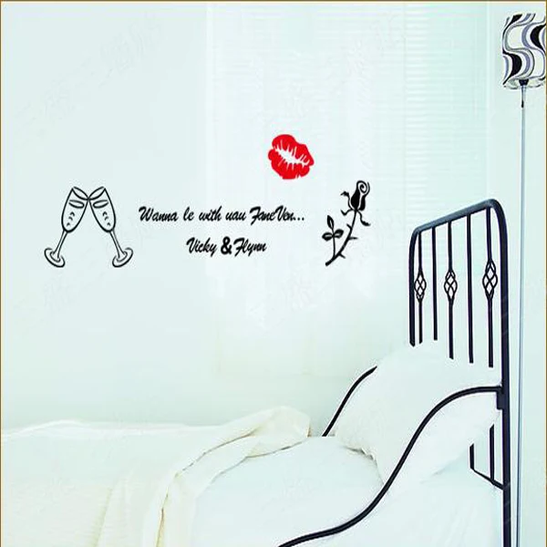 Романтическая Настенная Наклейка с цветами и розами Настенный декор для